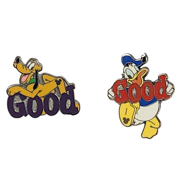 2011 Disney Pin Good Collection Series Donald Duck & Pluto Set of 2 - Picture 1 of 4
